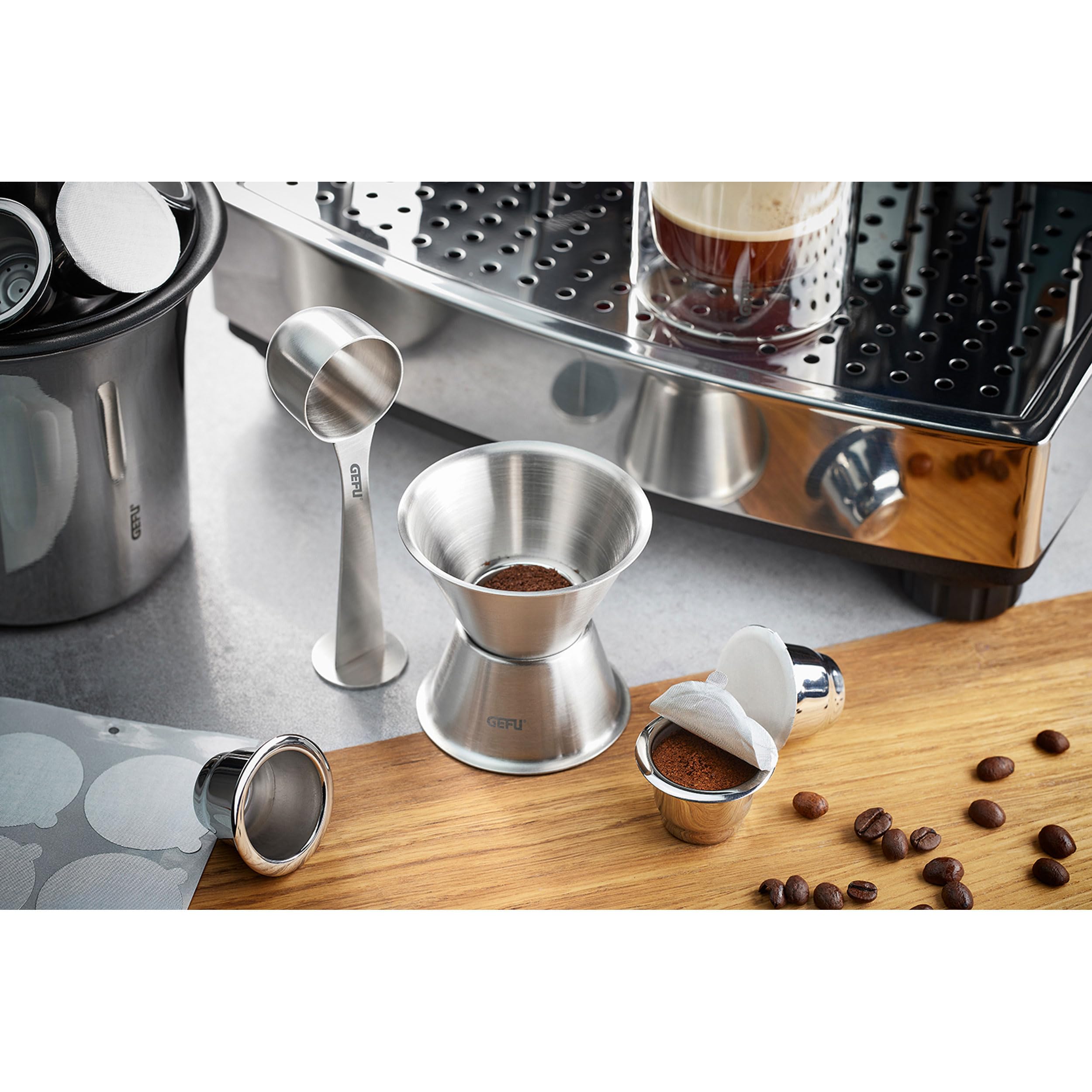 gefu-conscio-trichter-und-kaffeema-set-mit-tamper-edelstahl-umweltfreundlich image 3