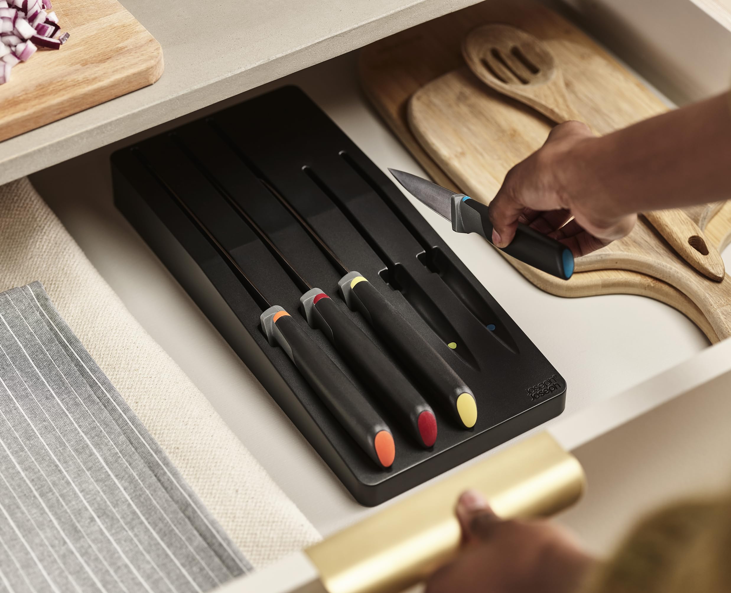 joseph-joseph-elevate-utensilien-messer-10-teiliges-set-mit-schubladen-organizer image 3