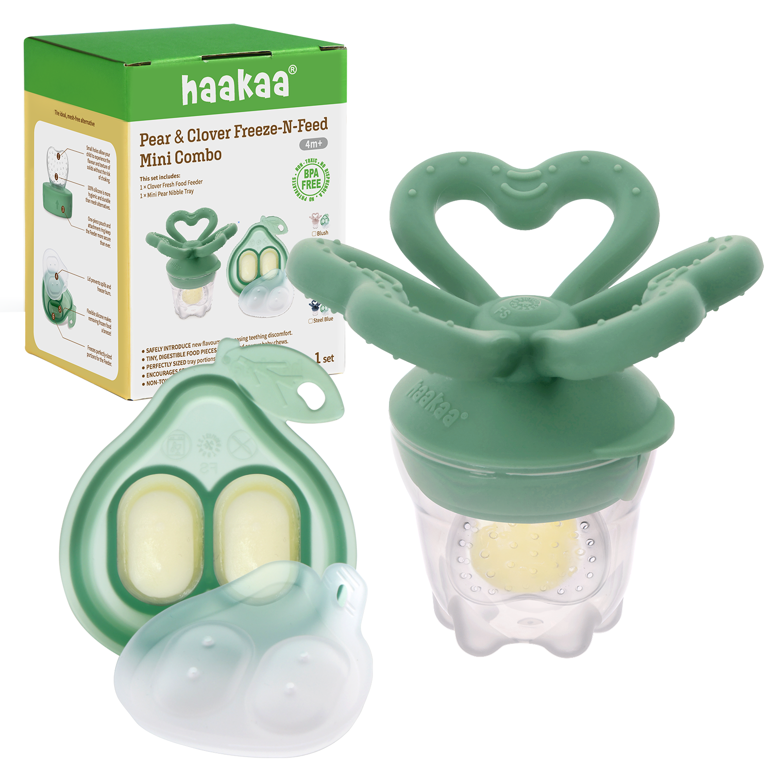 haakaa-birne-kleeblatt-freeze-n-feed-mini-combo-set-mit-bei-hilfe-eisw-rfelform image 1