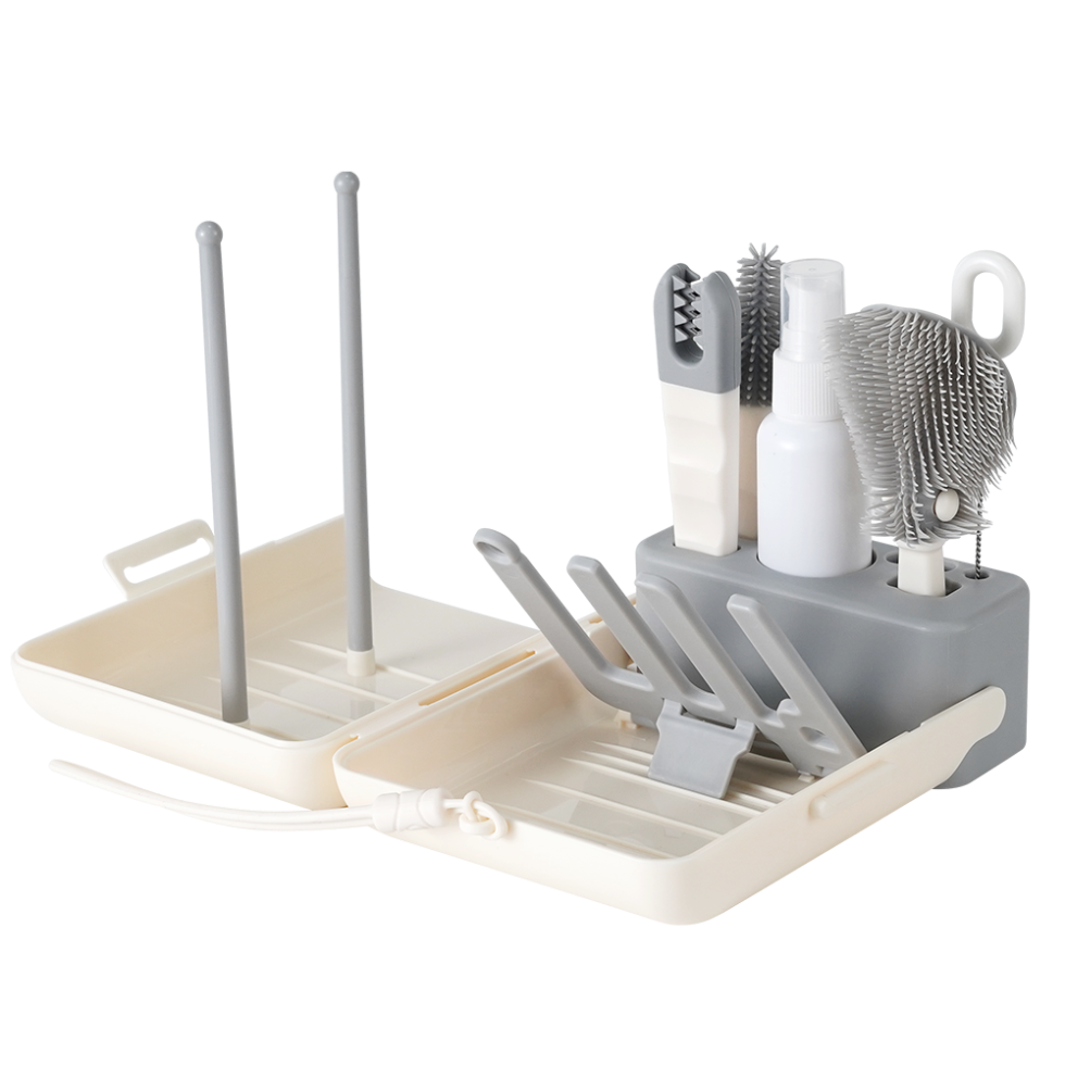 haakaa-clean-dry-reise-flaschenb-rsten-set-cream-slate image 1