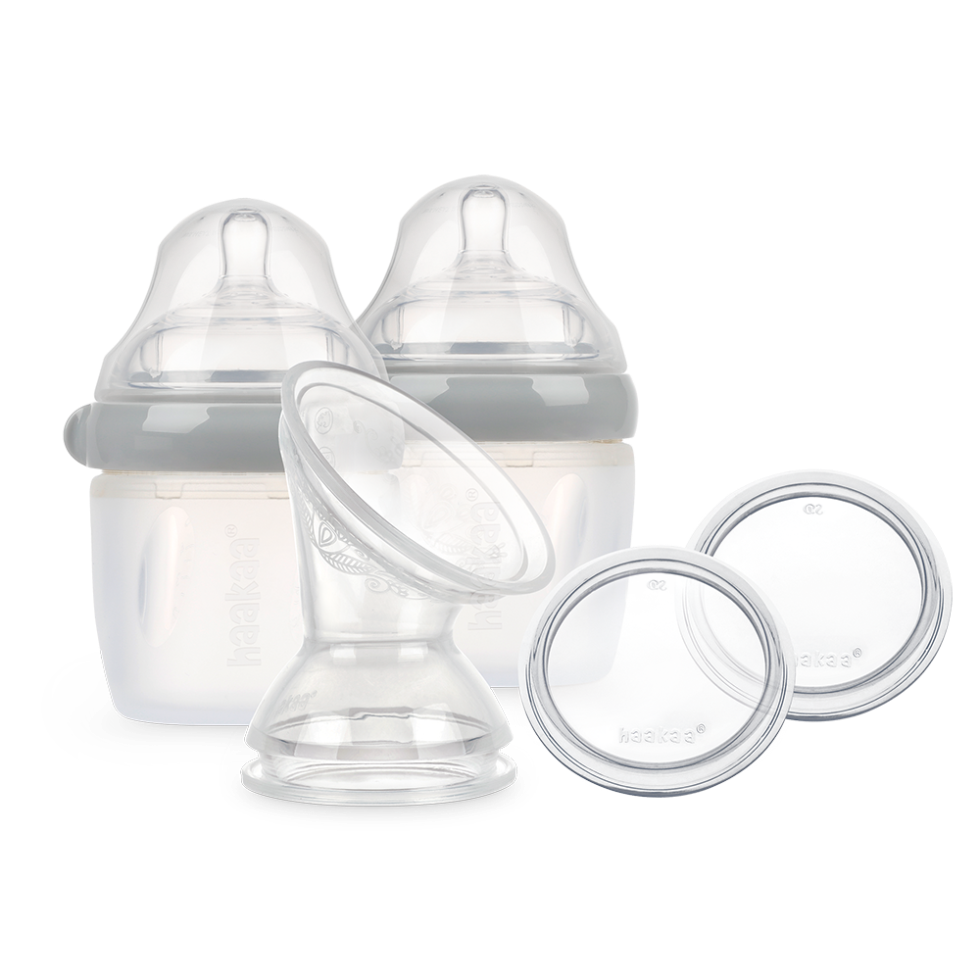 haakaa-generation-3-silikon-pumpe-und-flaschen-set-5-in-1-still-set image 1