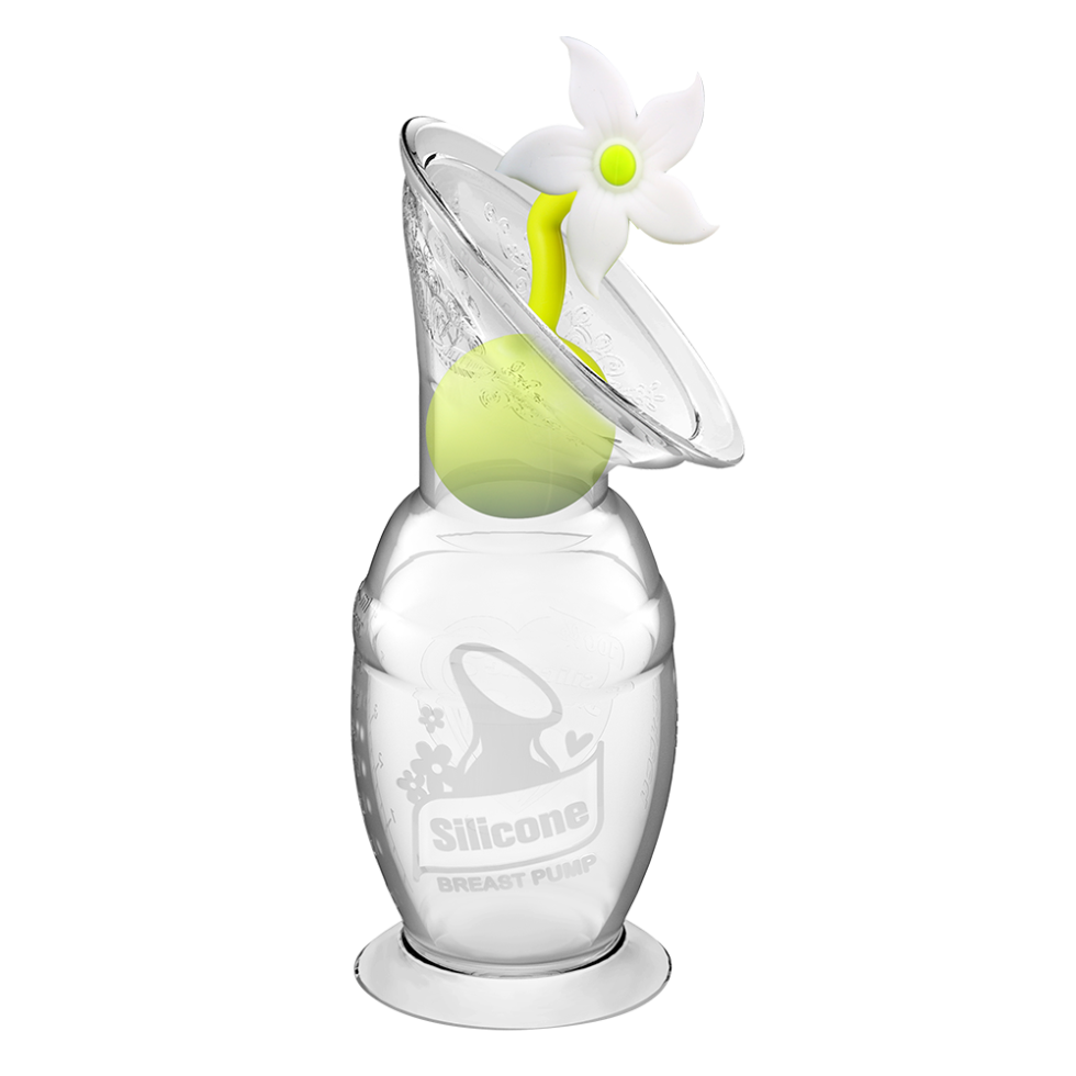 haakaa-generation-2-milchpumpe-mit-blumen-stopper-geschenkset-150-ml-100-silikon image 1