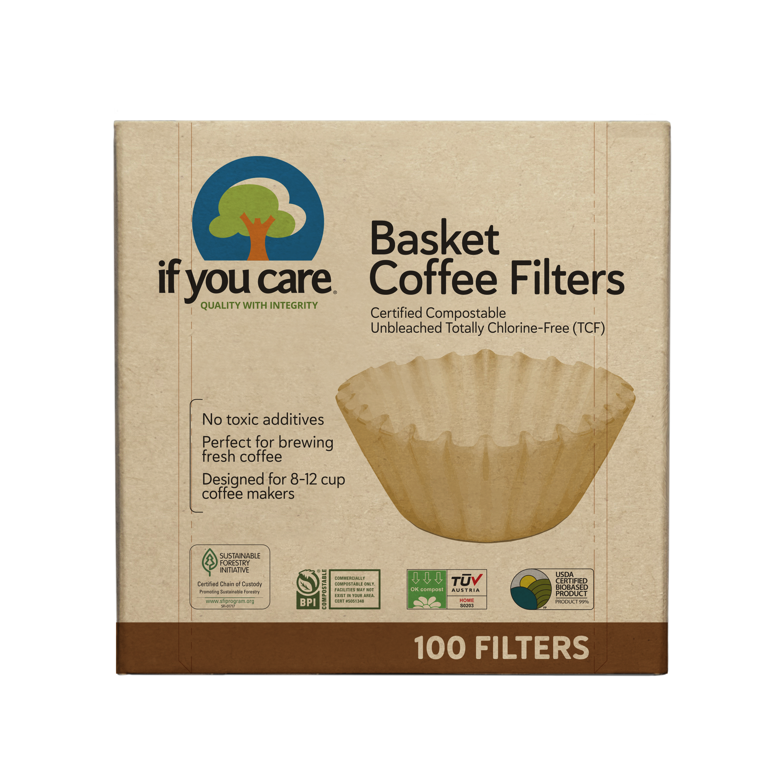 if-you-care-8-zoll-kaffeefilter-basket-coffee-filters-ungebleicht-kompostierbar- image 1