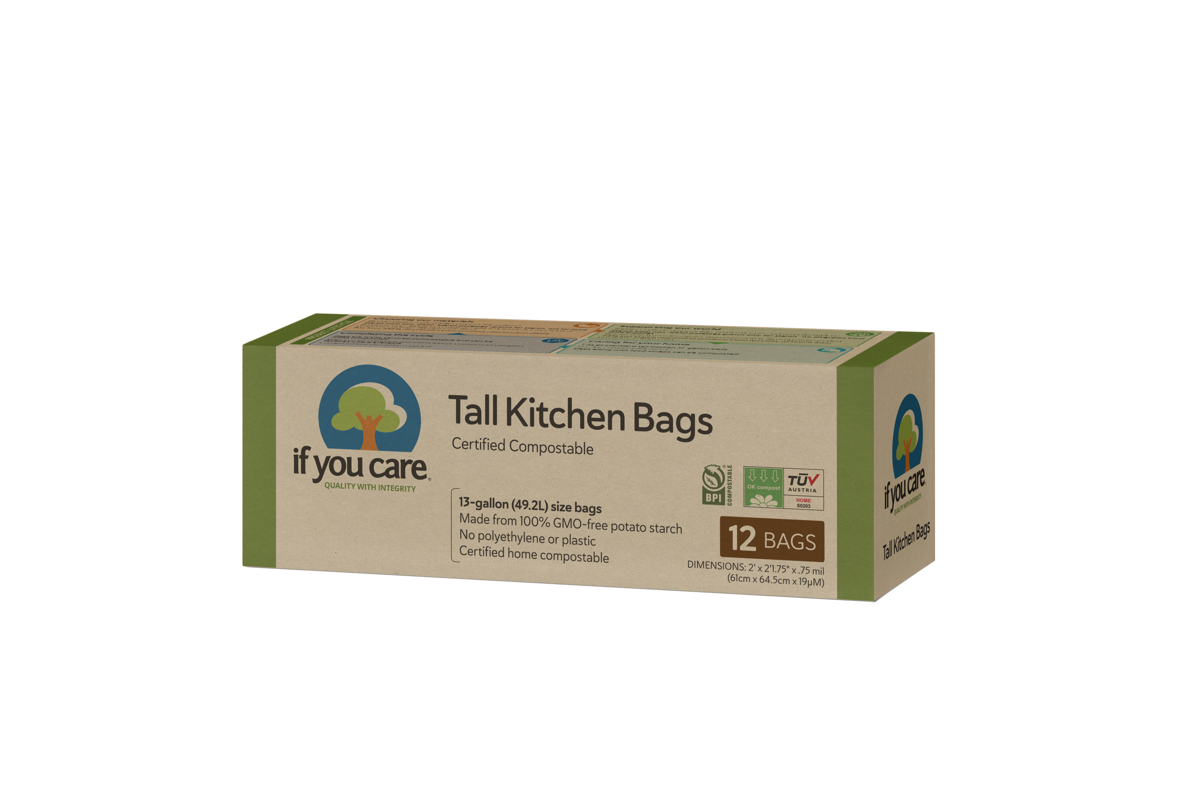 if-you-care-13-gallon-kompostierbare-m-llbeutel-f-r-die-k-che-30-st-ck image 1