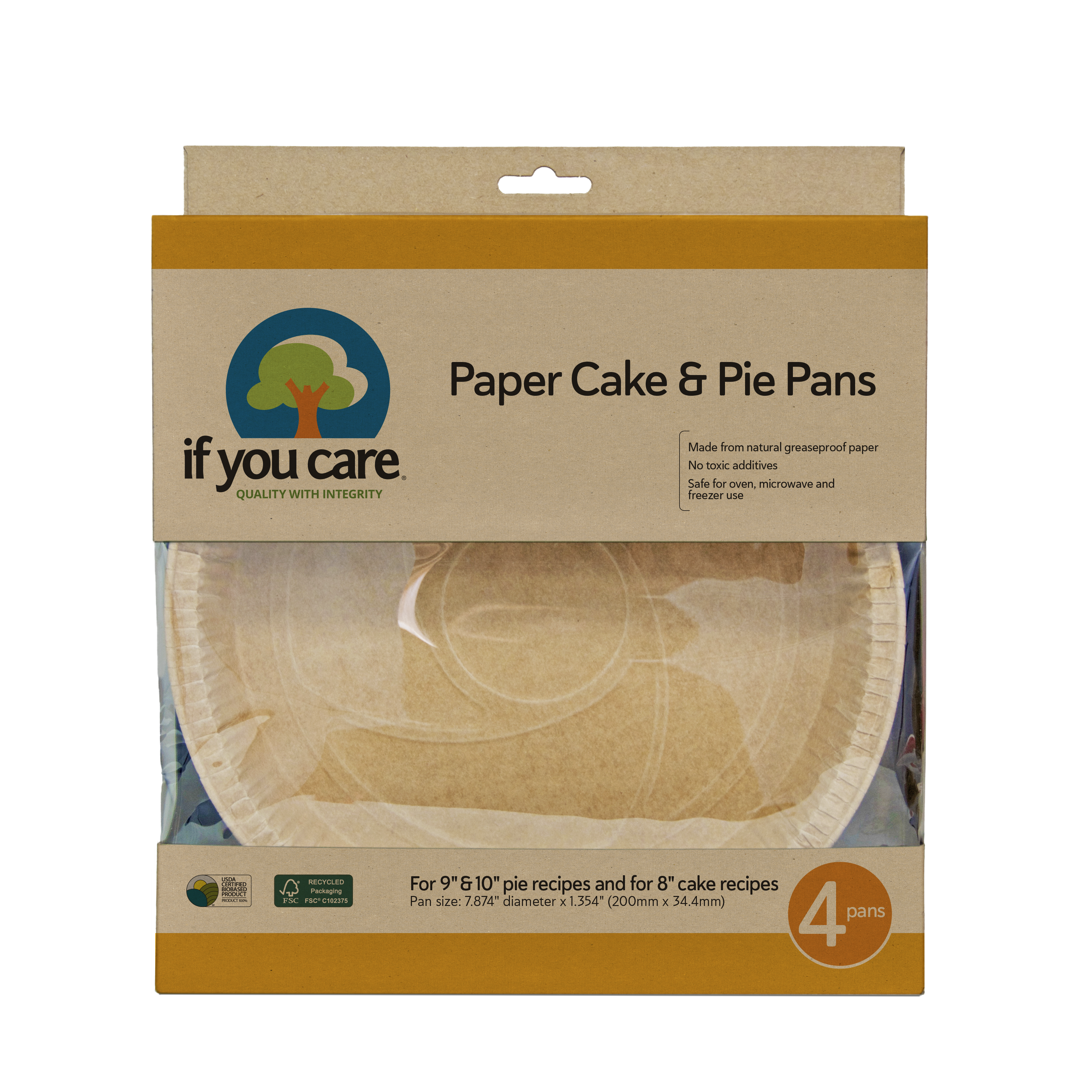 if-you-care-papier-kuchen-und-tortenformen-paper-cake-and-pie-pans-8-zoll-kuchen image 1