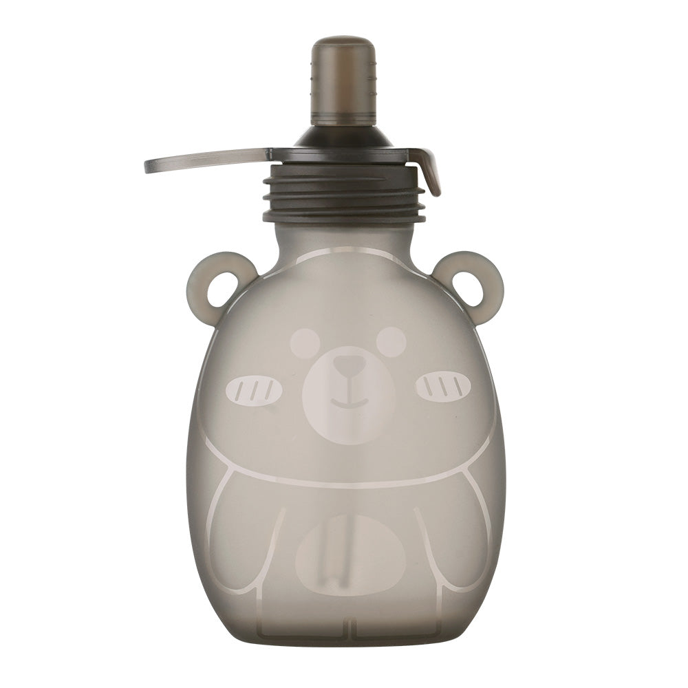 haakaa-happii-bear-silikon-snackbeutel-wiederverwendbarer-food-pouch-mit-messska image 6