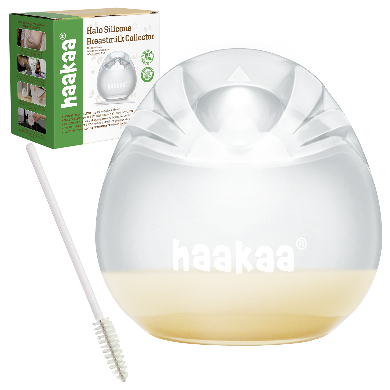 haakaa-halo-silikon-brustmilchkollektor-90-ml-passiver-auffangbecher-und-sanfte- image 1
