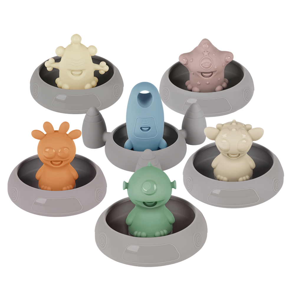 haakaa-alien-explorers-silikon-badespielzeug-set-schimmelpilzsicher-lebensmittel image 1