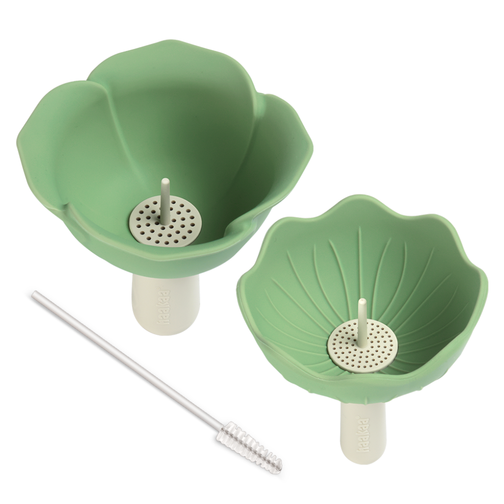 haakaa-silicone-flower-funnel-set-2-trichter-mit-sieben-f-r-quetschbeutel-und-k- image 1