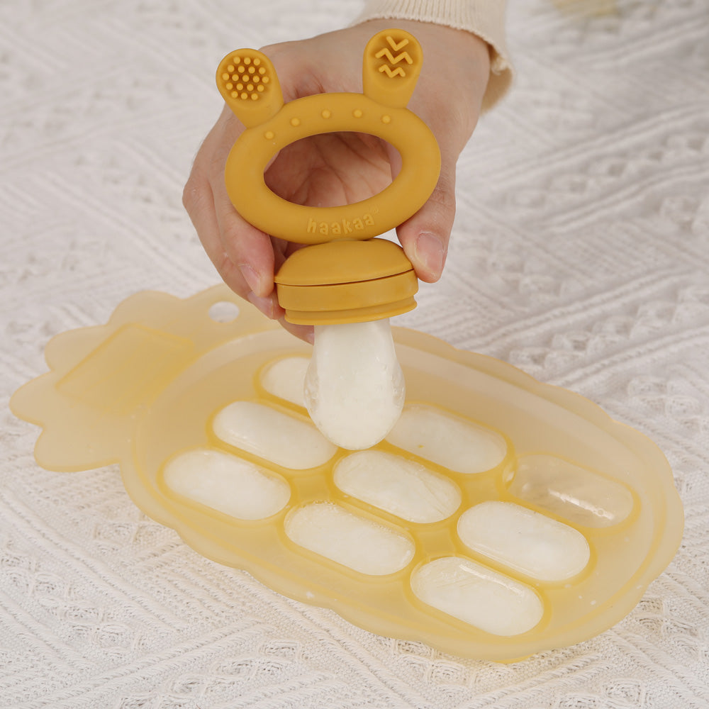 haakaa-ananas-silikon-einfrier-tablett-mit-beschriftungsschild-muttermilch-babyb image 3
